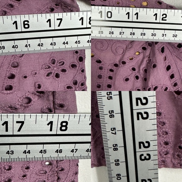Sezane Chlo Ruffle Button Front Shirt Wisteria Purple Size 34 French US 2 Top - Picture 12 of 14